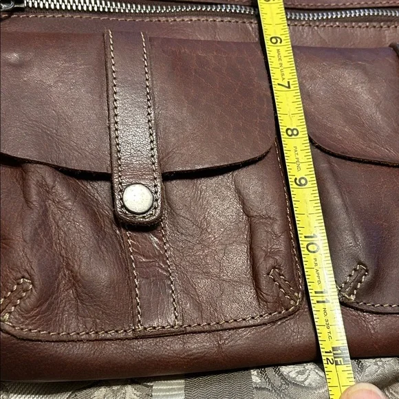 Wild West Los Angeles distressed Brown Leather Crossbody Bag purse - Picture 10 of 10